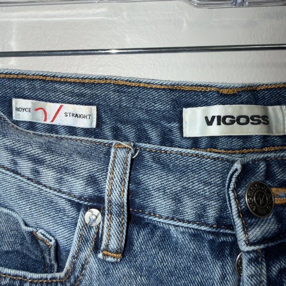 Vigoss Royce Straight Leg Denim Women's Size 26 Distressed Medium Wash - Picture 3 of 8
